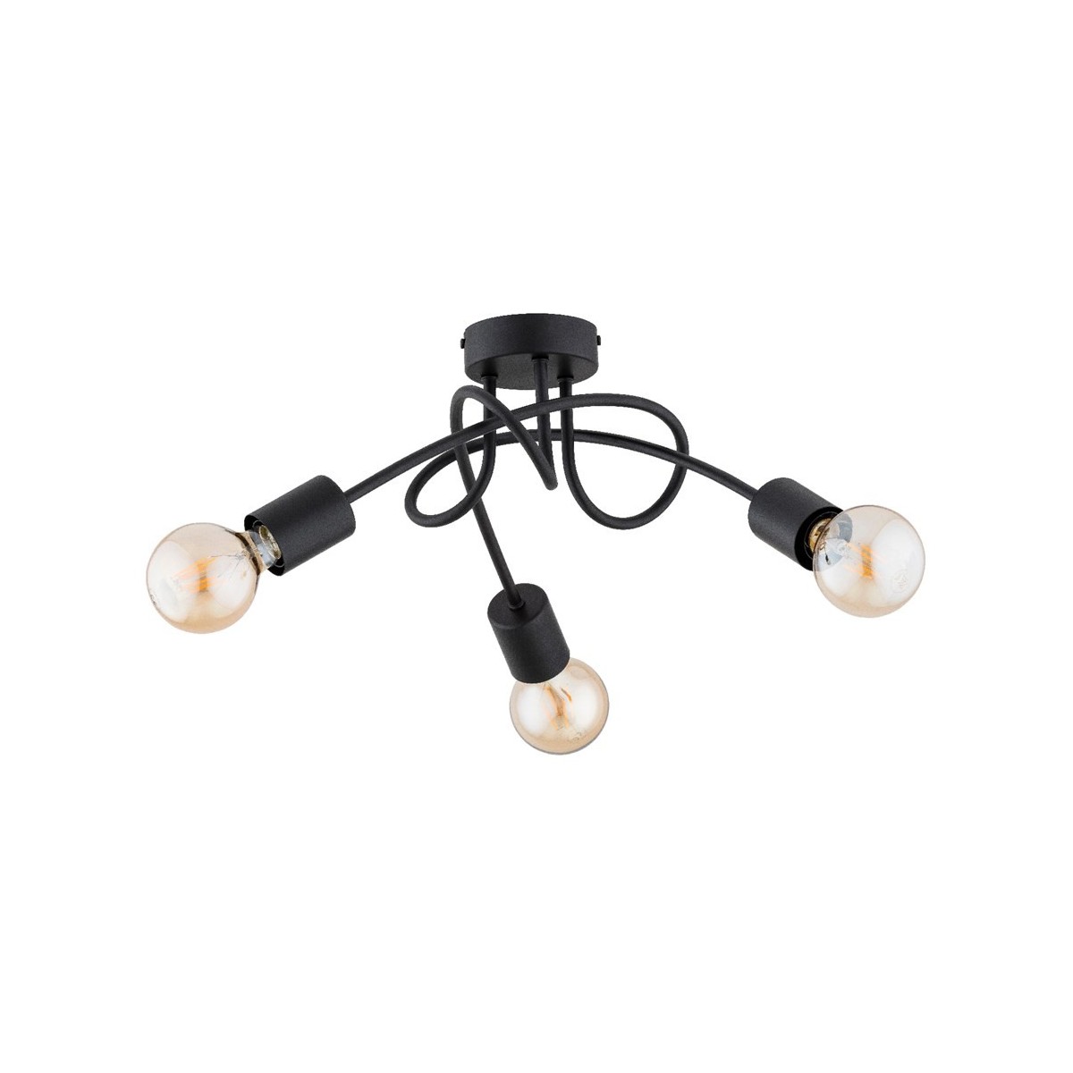 LAMPA SUFITOWA ALFA DISEL CZARNA 3xE27