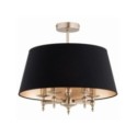 LAMPA SUFITOWA ALFA ROKSANA ZŁOTO-CZARNA 5xE14