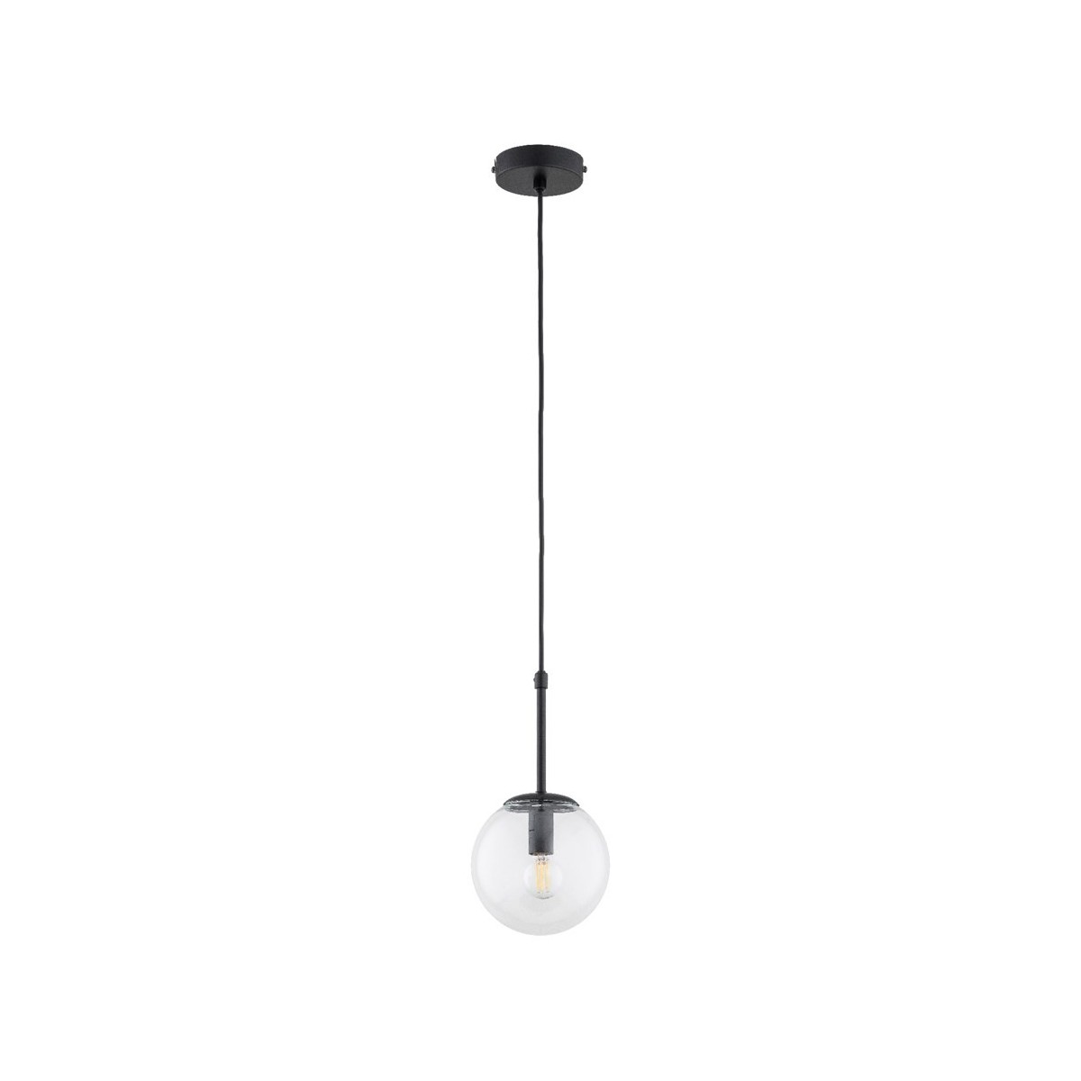 LAMPA WISZĄCA ALFA SEBIA CZARNA 1xE14