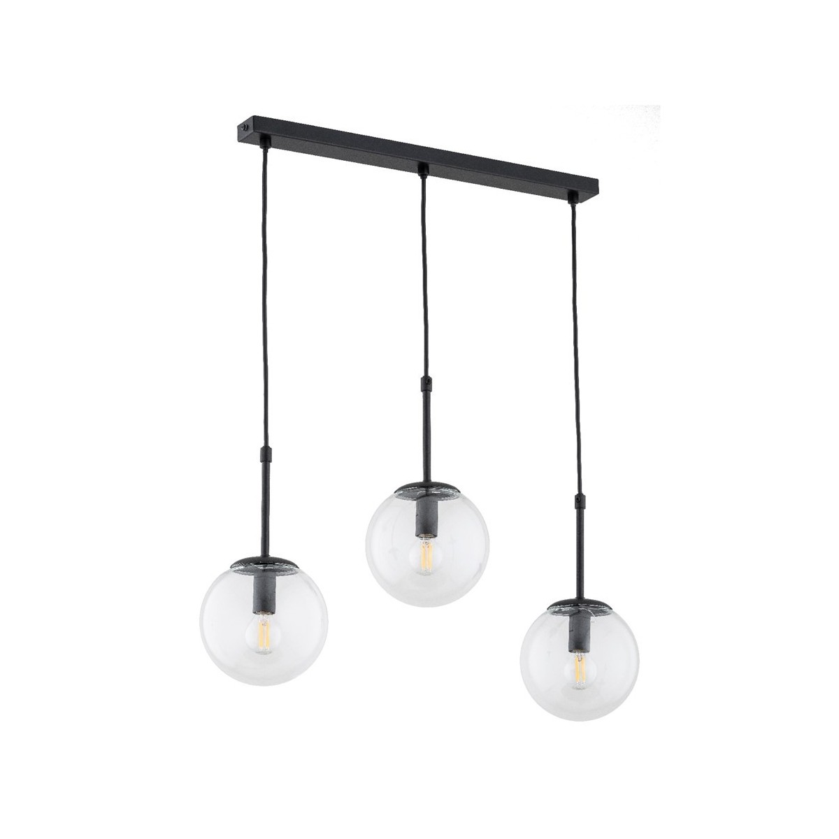 LAMPA WISZĄCA ALFA SEBIA CZARNA 3xE14