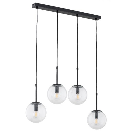 LAMPA WISZĄCA ALFA SEBIA CZARNA 4xE14