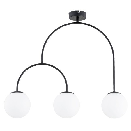 LAMPA SUFITOWA ALFA DILAR CZARNO-BIAŁA 3xE14