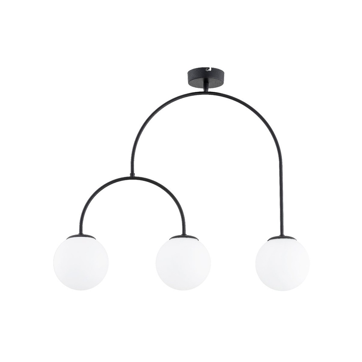 LAMPA SUFITOWA ALFA DILAR CZARNO-BIAŁA 3xE14