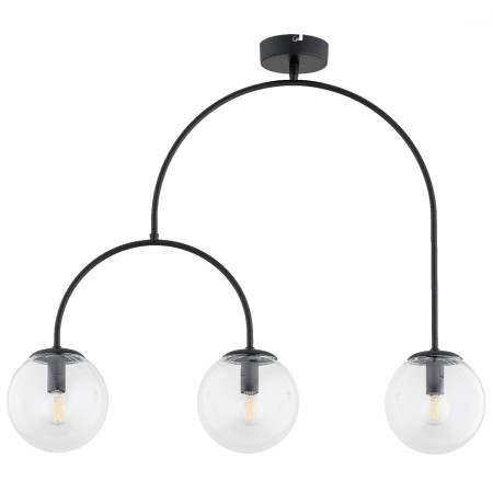 LAMPA SUFITOWA ALFA DILAR CZARNA 3xE14