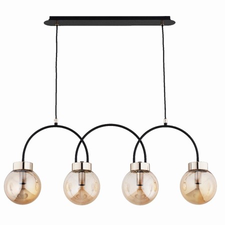 LAMPA WISZĄCA ALFA DARSO CZARNO-ZŁOTA 4xE14