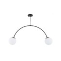 LAMPA SUFITOWA ALFA BEND CZARNO-BIAŁA 2xE14