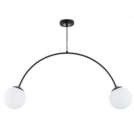 LAMPA SUFITOWA ALFA BEND CZARNO-BIAŁA 2xE14