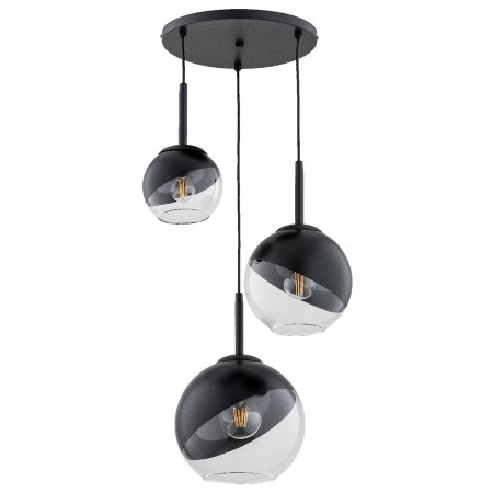 LAMPA WISZĄCA ALFA INVERO CZARNA 3xE27