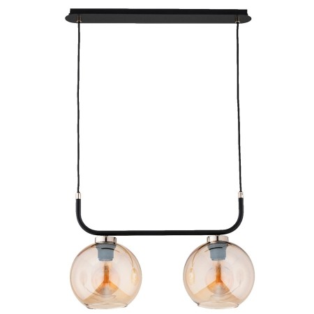 LAMPA WISZĄCA ALFA BINARY CZARNO-ZŁOTA 2xE27