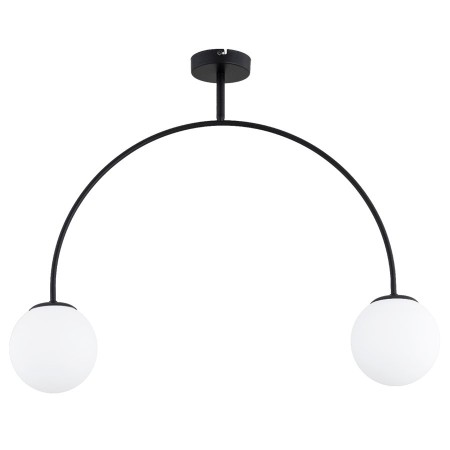 LAMPA SUFITOWA ALFA BENDO CZARNO-BIAŁA 2xE14