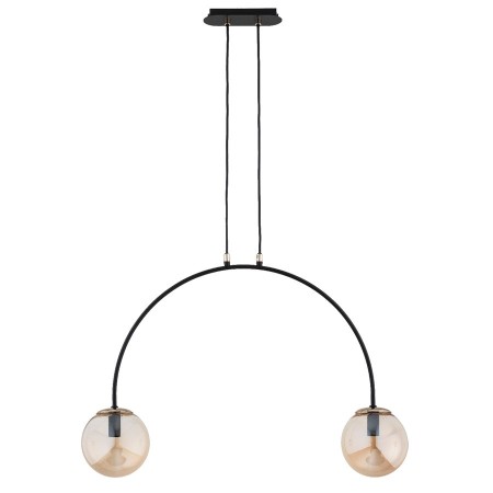 LAMPA SUFITOWA ALFA BENDO CZARNO-ZŁOTA 2xE14