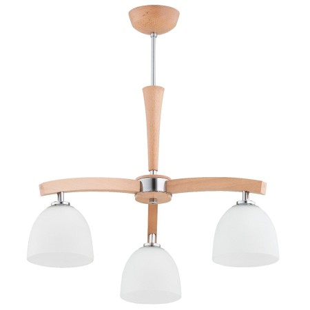 LAMPA SUFITOWA ALFA AXIM DREWNIANA 3xE27