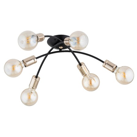 LAMPA SUFITOWA ALFA SEDNA CZARNO-ZŁOTA 6xE27