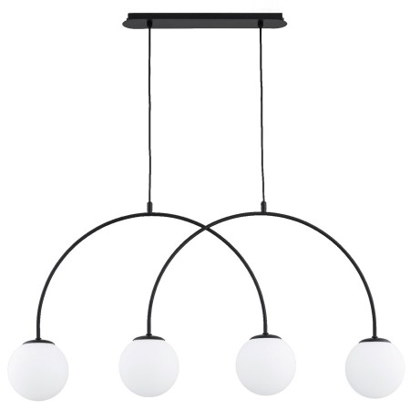 LAMPA WISZĄCA ALFA BENDO CZARNO-BIAŁA 4xE14