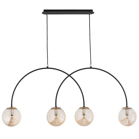 LAMPA WISZĄCA ALFA BENDO MIX CZARNA & ZŁOTA 4xE14