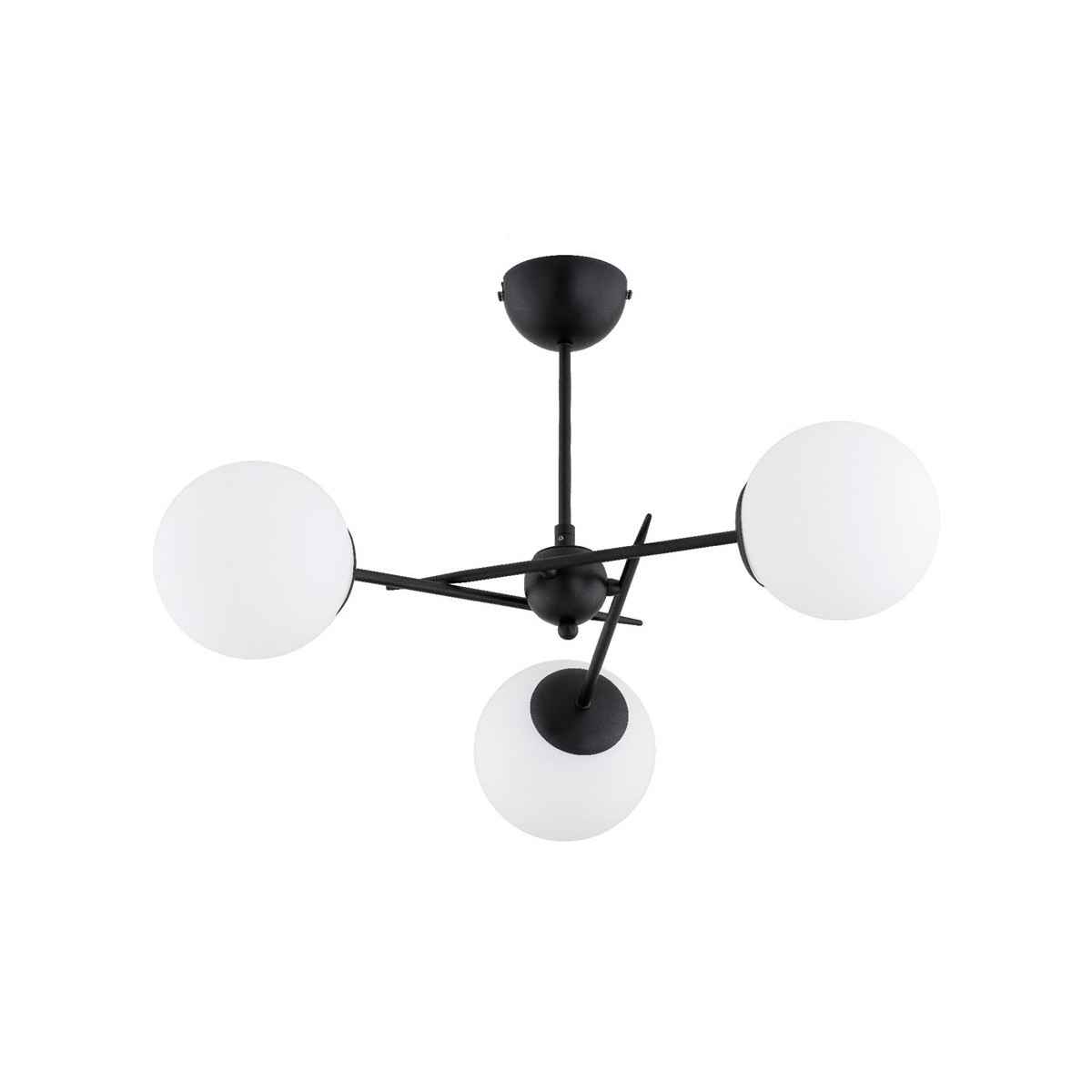 LAMPA SUFITOWA ALFA PRIMERY CZARNO-BIAŁA 3xE14