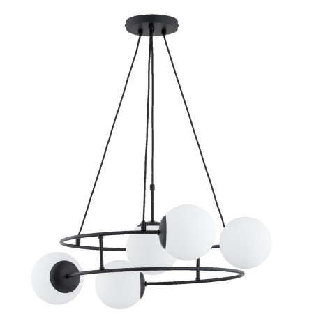 LAMPA WISZĄCA ALFA URANIA CZARNO-BIAŁA 5xE14