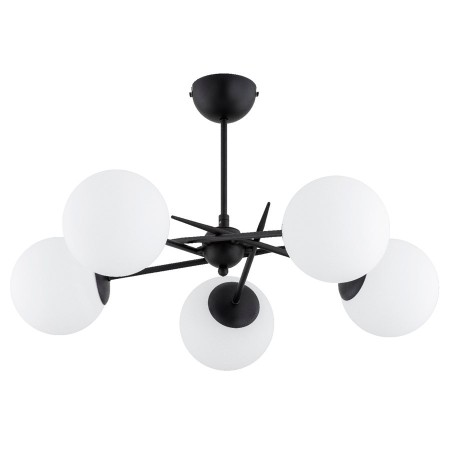 LAMPA SUFITOWA ALFA PRIMERY CZARNO-BIAŁA 5xE14