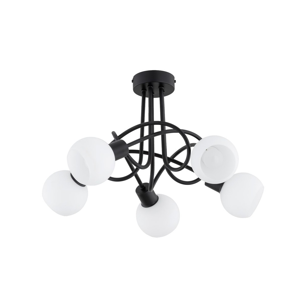 LAMPA SUFITOWA ALFA ERYKA CZARNA 5xE14