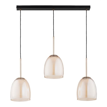 LAMPA WISZĄCA ALFA ROVENA ZŁOTO I CZARNO 3xE27