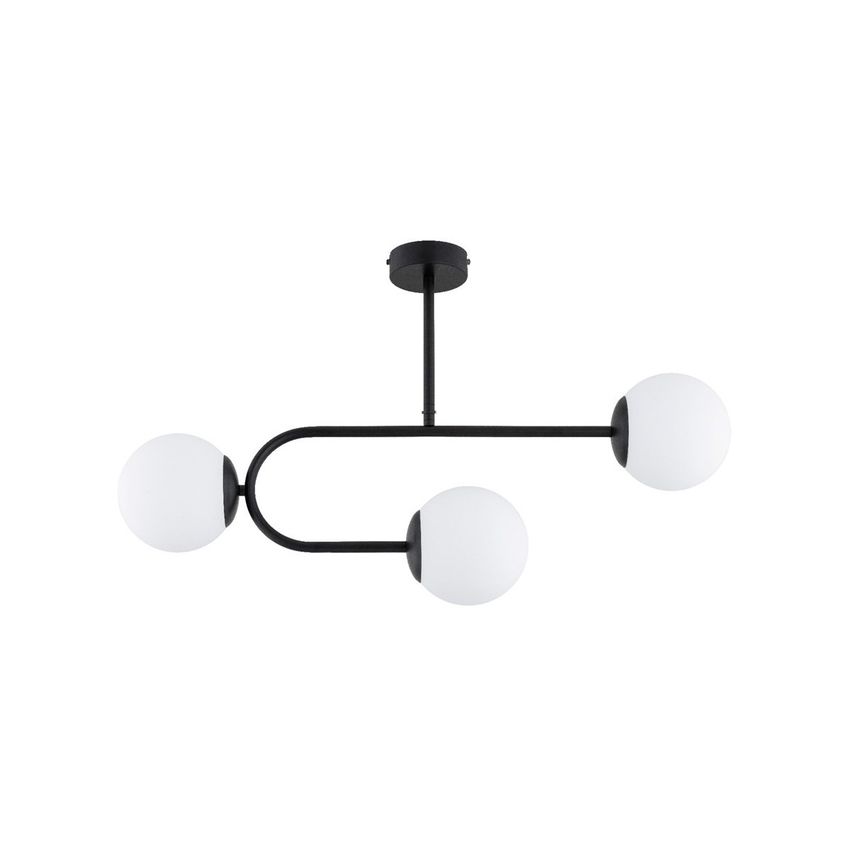 LAMPA SUFITOWA ALFA STELLAR CZARNO-BIAŁA 3xE14