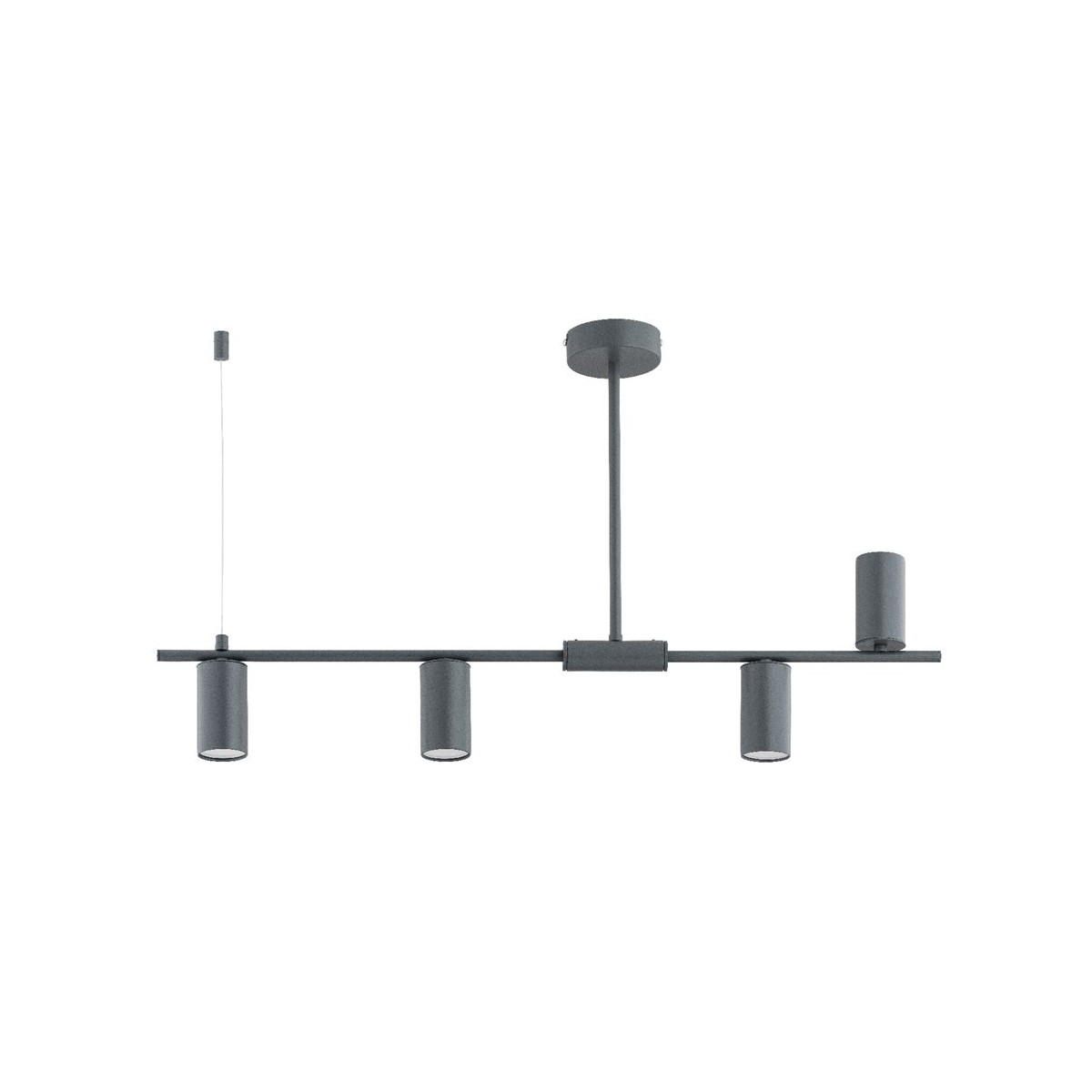 LAMPA SUFITOWA ALFA URANOS SZARA 4xGU10