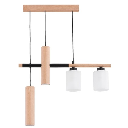 Lampa sufitowa ALFA NIMIR DREWNIANA 2xE27 i 2xGU10