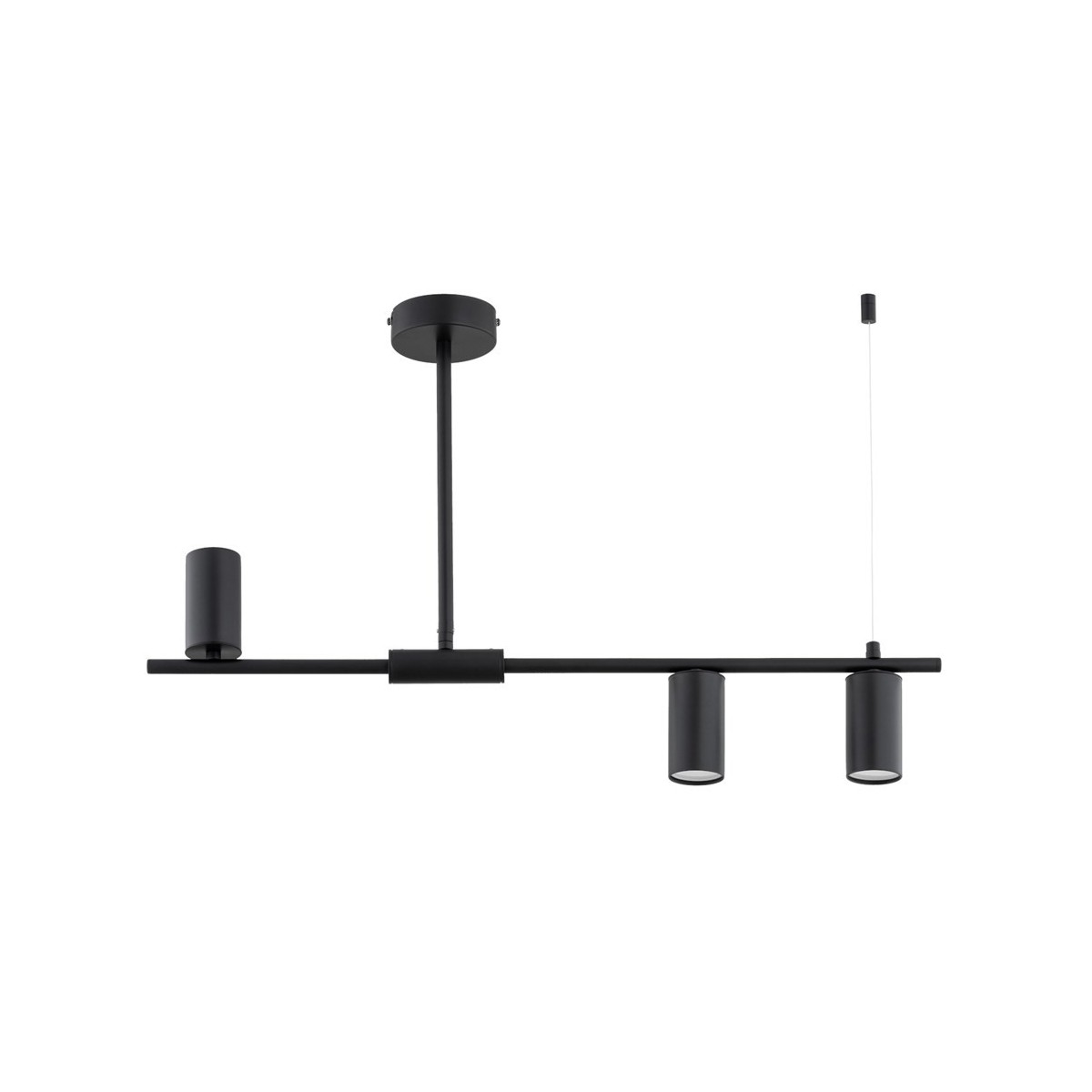 LAMPA SUFITOWA ALFA URANOS CZARNA 3xGU10