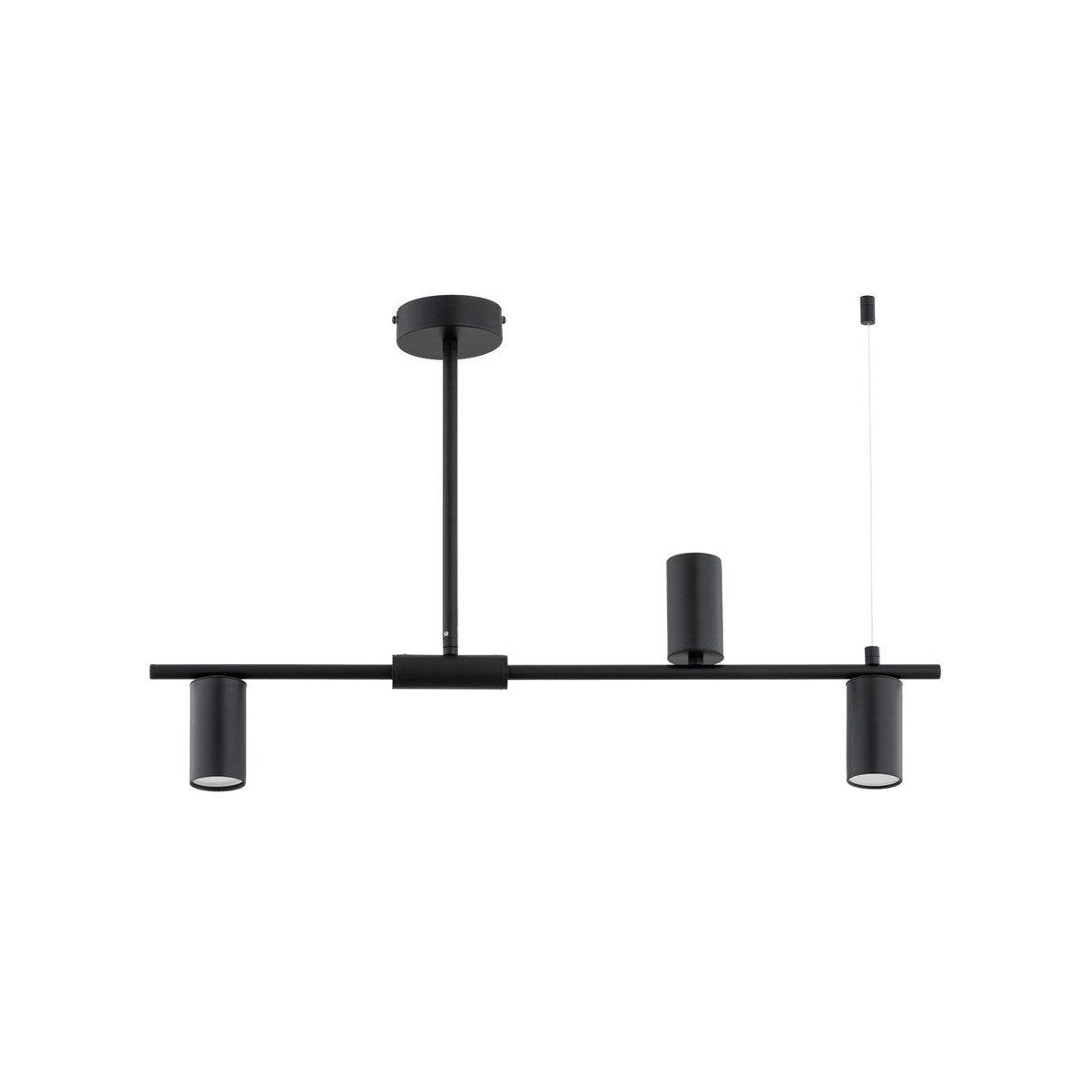 LAMPA SUFITOWA ALFA URANOS CZARNA 3xGU10