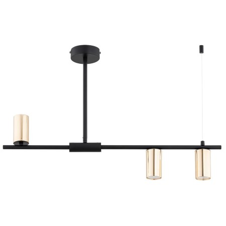 LAMPA SUFITOWA ALFA URANOS CZARNO-ZŁOTA 3xGU10