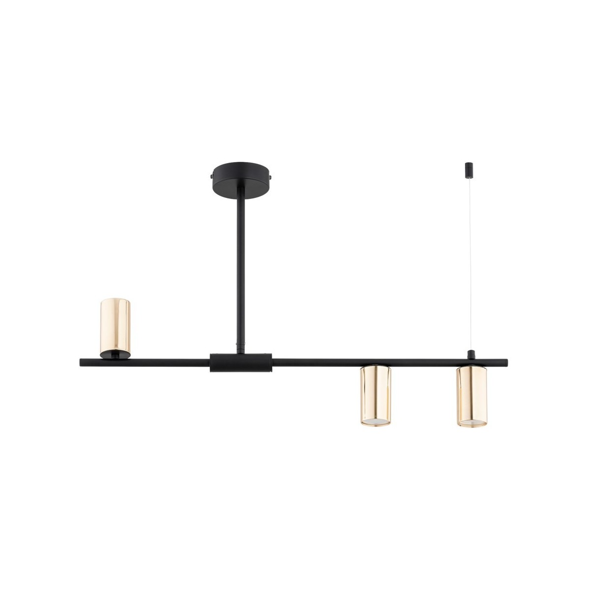 LAMPA SUFITOWA ALFA URANOS CZARNO-ZŁOTA 3xGU10