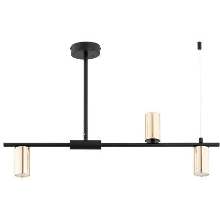 LAMPA SUFITOWA ALFA URANOS CZARNO-ZŁOTA 3xGU10