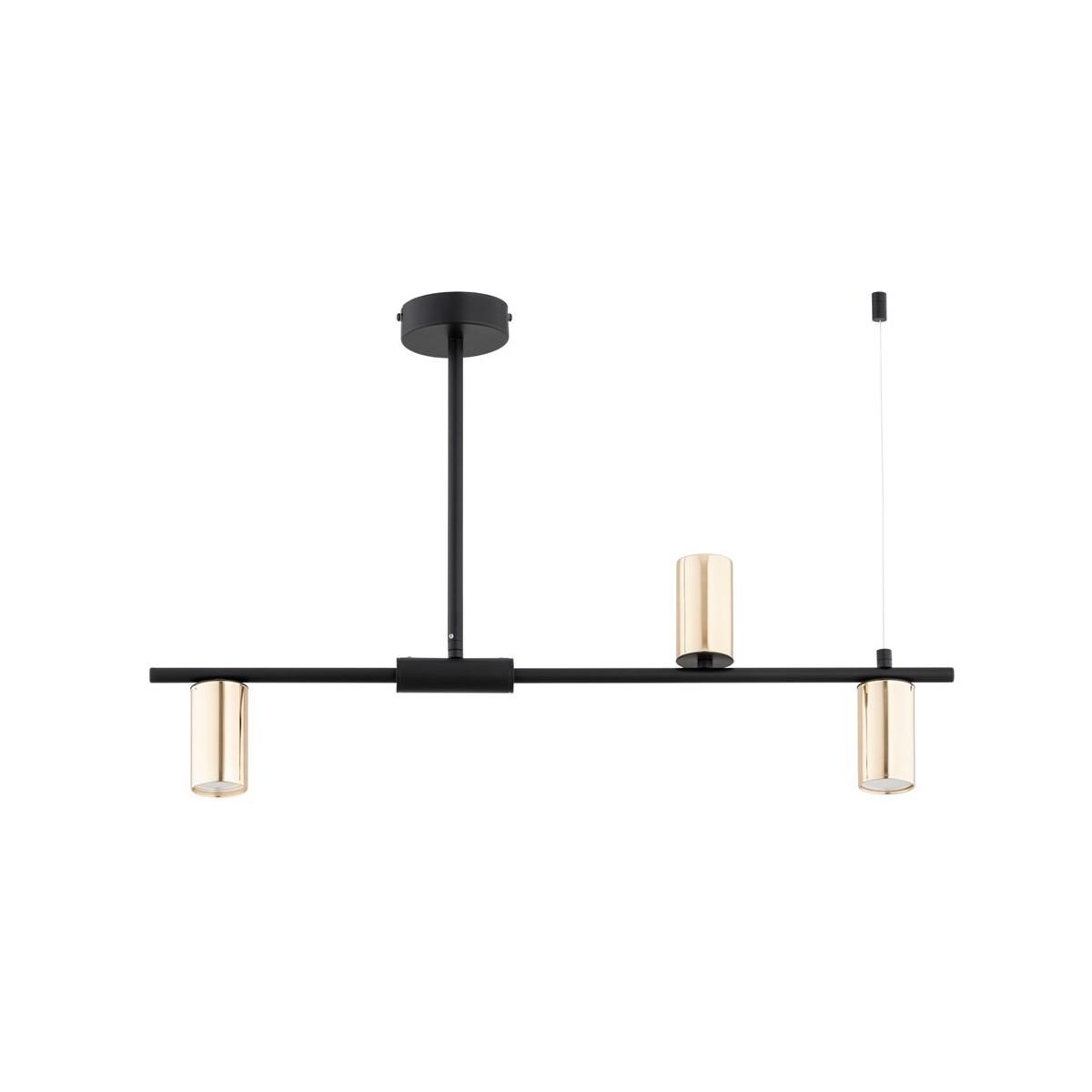 LAMPA SUFITOWA ALFA URANOS CZARNO-ZŁOTA 3xGU10