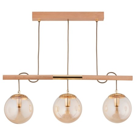 LAMPA WISZĄCA ALFA AXA DREWNIANA 3xE14