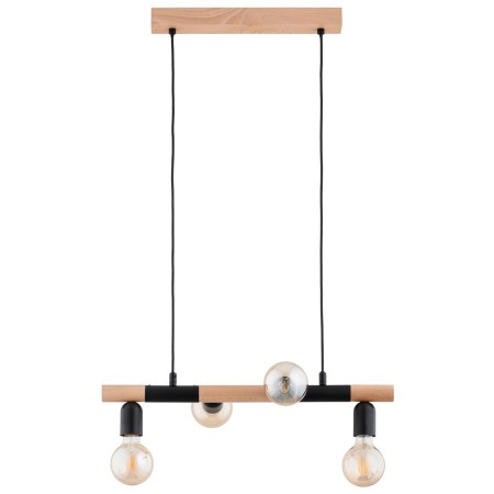 LAMPA WISZĄCA ALFA LIDO DREWNIANA 4xE27