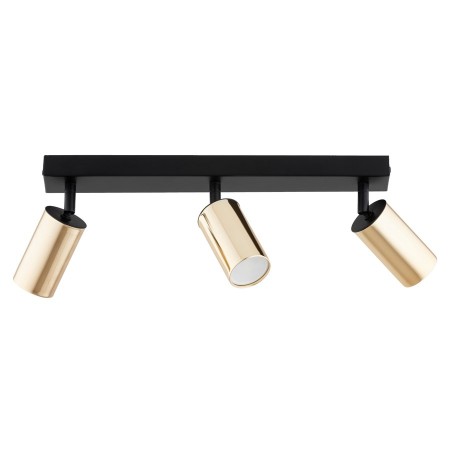 LAMPA SUFITOWA ALFA ATLET CZARNO-ZŁOTA 3xGU10