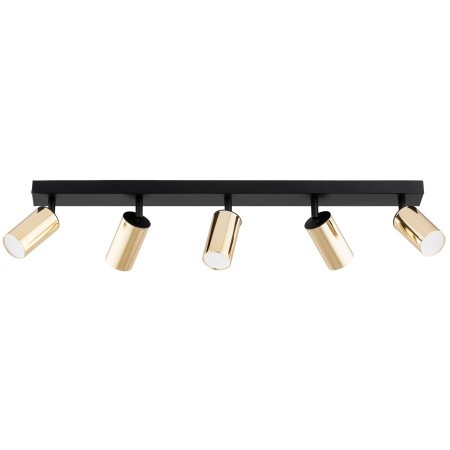 LAMPA SUFITOWA ALFA ATLET CZARNO-ZŁOTA 5xGU10