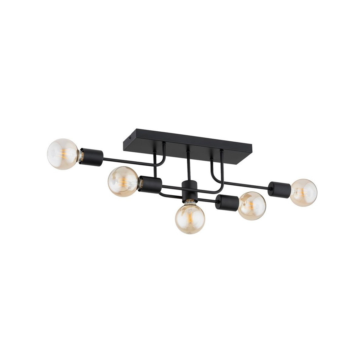 LAMPA SUFITOWA ALFA GOISA CZARNA 5xE27