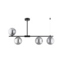LAMPA SUFITOWA ALFA HILL CZARNO-CHROMOWA 4xE14