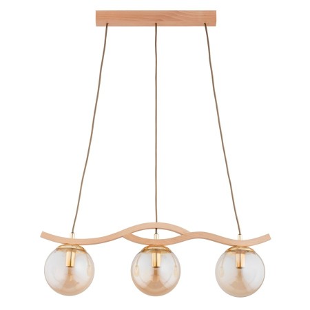 LAMPA WISZĄCA ALFA FORES DREWNIANA 3xE14