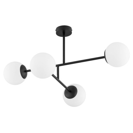 LAMPA SUFITOWA ALFA DILON CZARNO-BIAŁA 4xE14