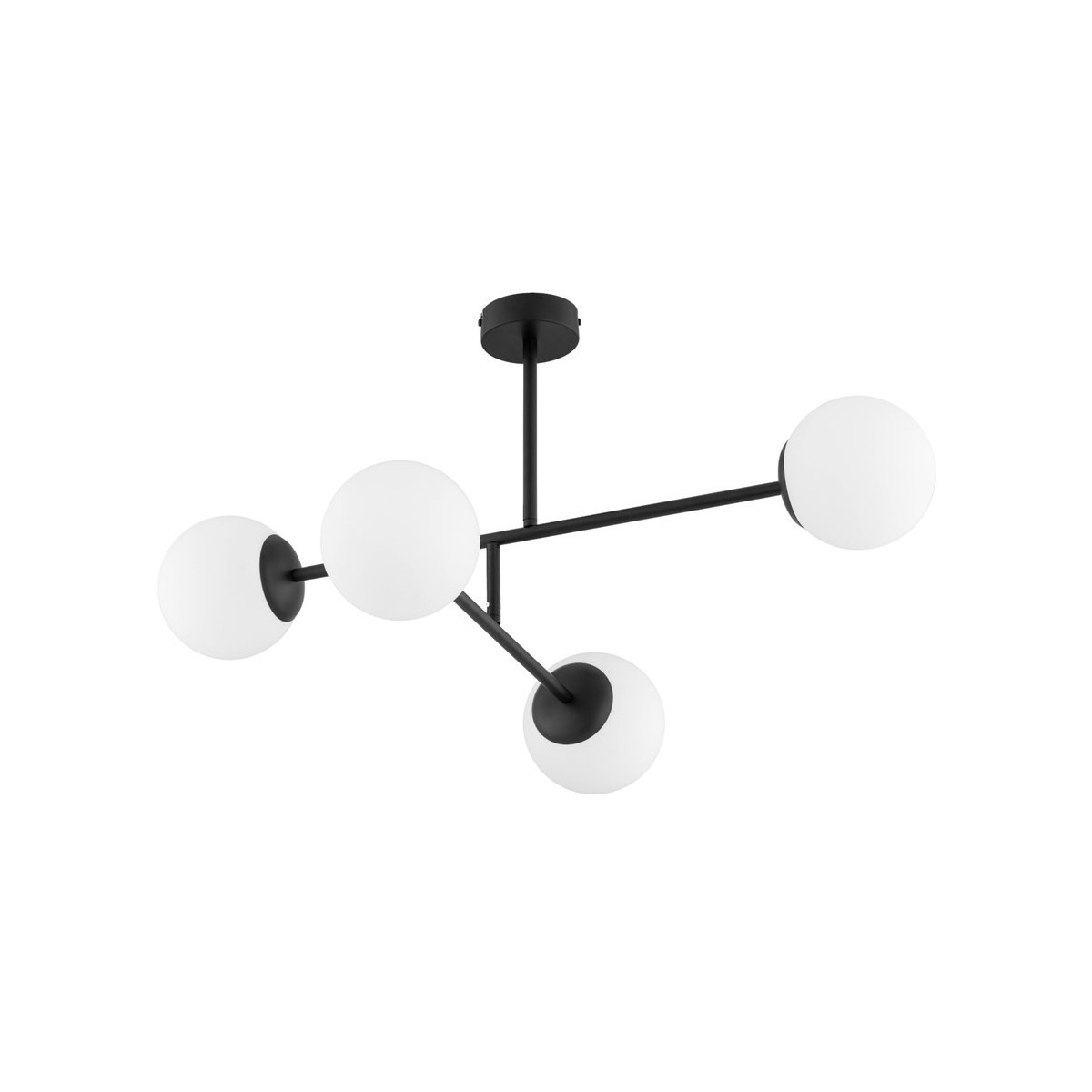 LAMPA SUFITOWA ALFA DILON CZARNO-BIAŁA 4xE14