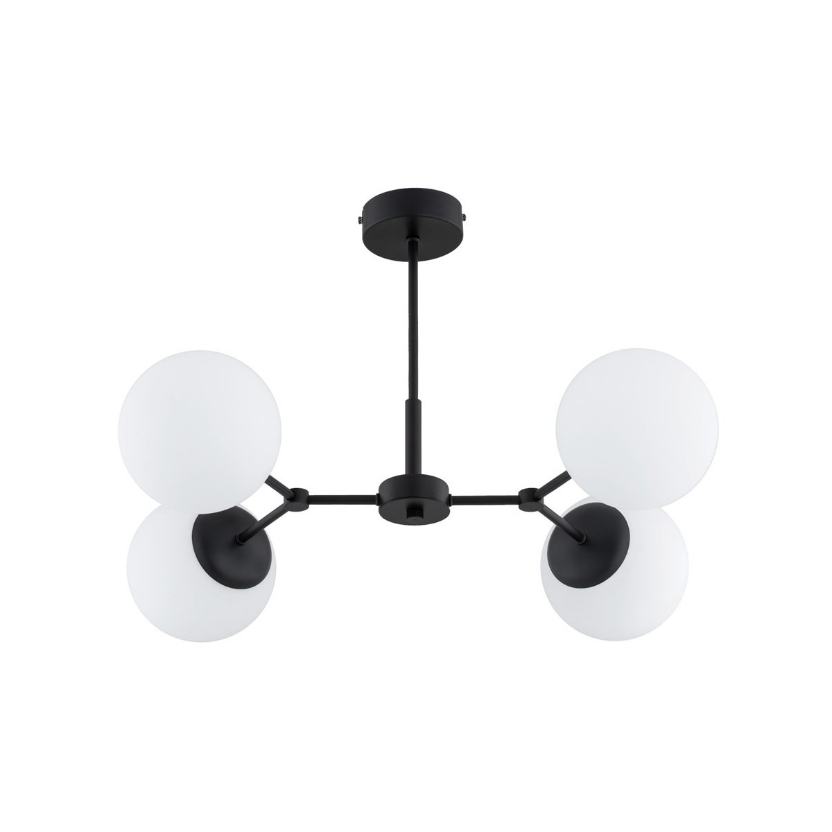 LAMPA SUFITOWA ALFA FOTON CZARNO-BIAŁA 4xE14