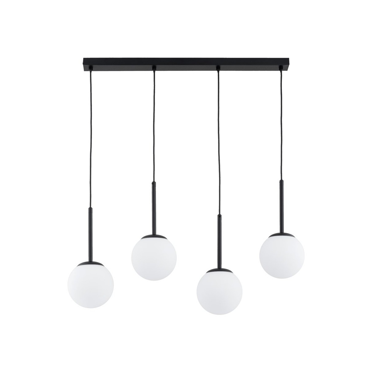 LAMPA WISZĄCA ALFA PERIO CZARNO-BIAŁA 4xE14