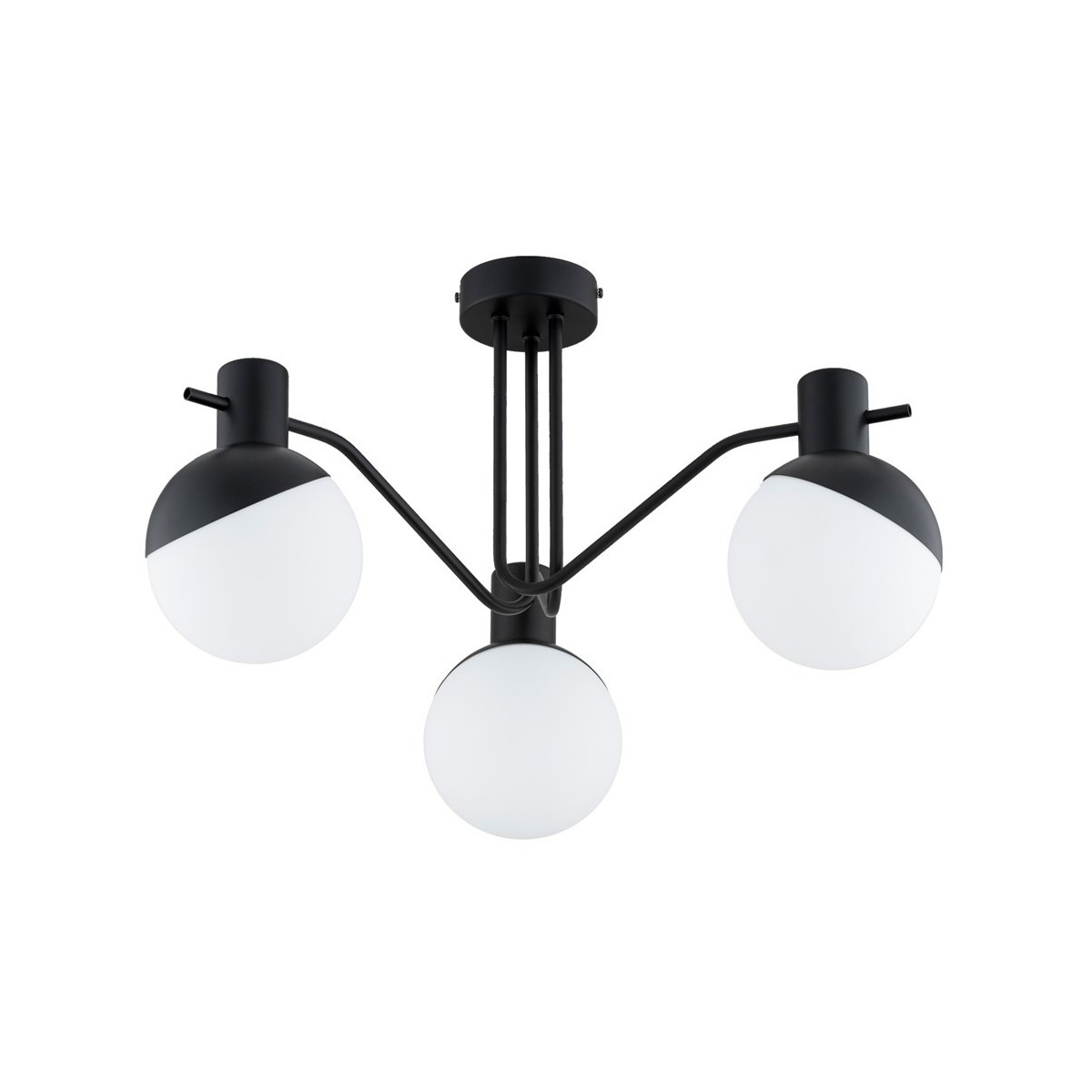LAMPA SUFITOWA ALFA ENIGMA CZARNO-BIAŁA 3xE14