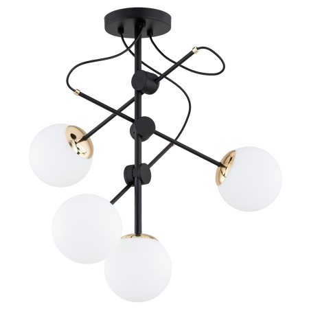 LAMPA SUFITOWA ALFA OLIMP CZARNO-ZŁOTA 4 X E14