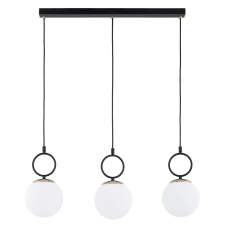 LAMPA WISZĄCA ALFA LISTER CZARNO-BIAŁA 3xE14