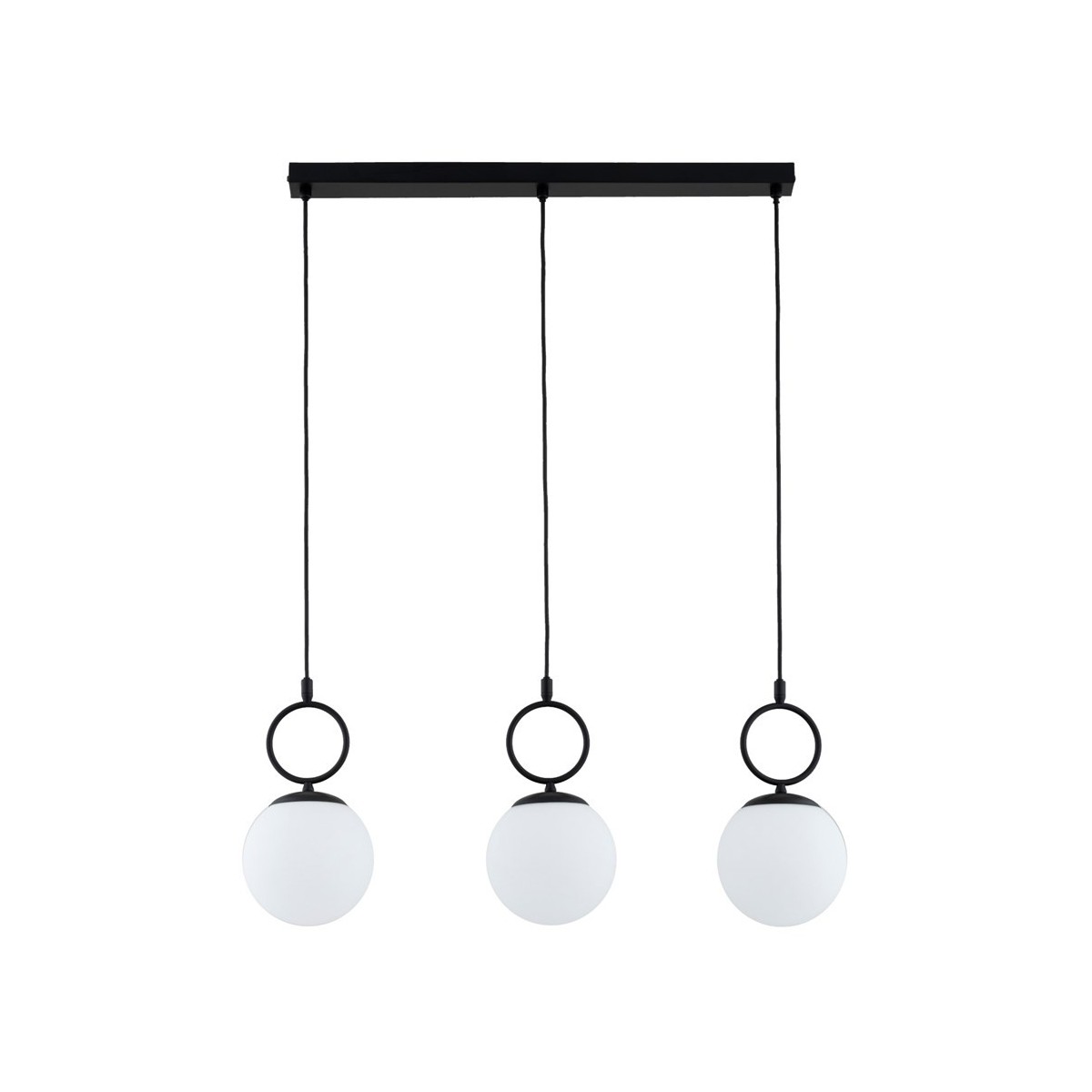 LAMPA WISZĄCA ALFA SITRO CZARNO-BIAŁA 3xE14