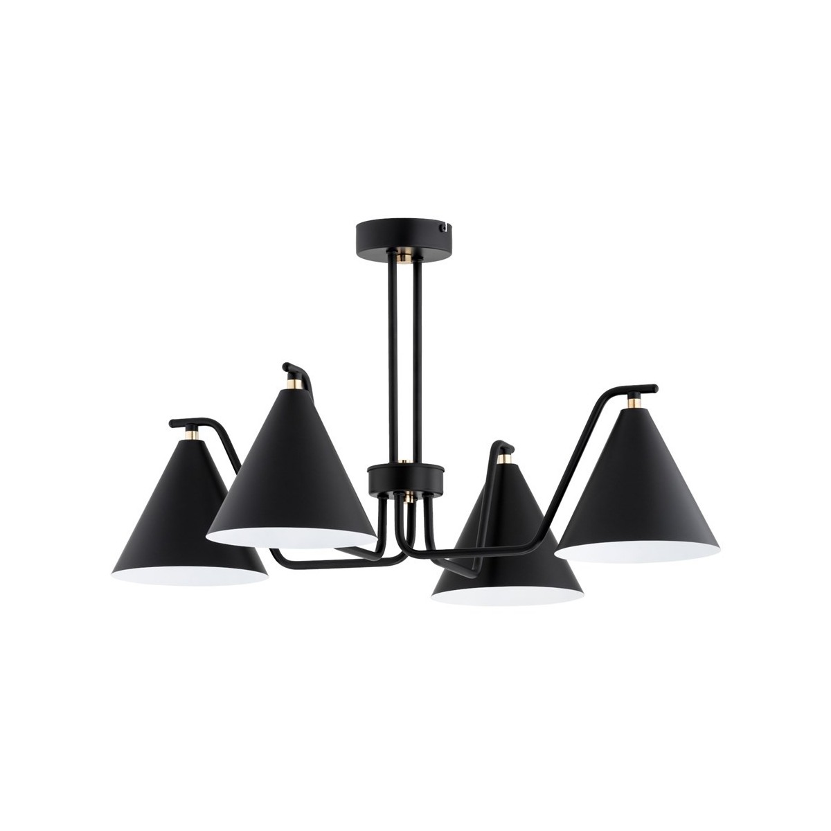 LAMPA SUFITOWA ALFA ATLAS CZARNA 4xE27