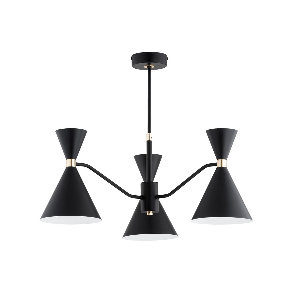 LAMPA SUFITOWA ALFA SALUT CZARNA 6xE27/GU10